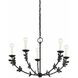 Florian 5 Light 28 inch Black Iron Chandelier Ceiling Light