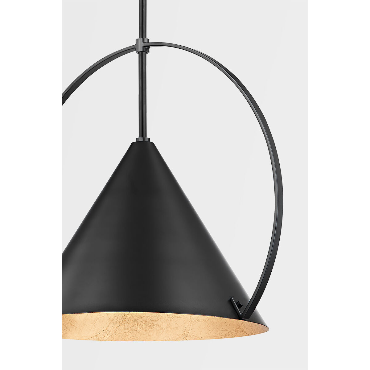 Mari 1 Light 18 inch Gold Leaf/Soft Black Pendant Ceiling Light in Gold/Black
