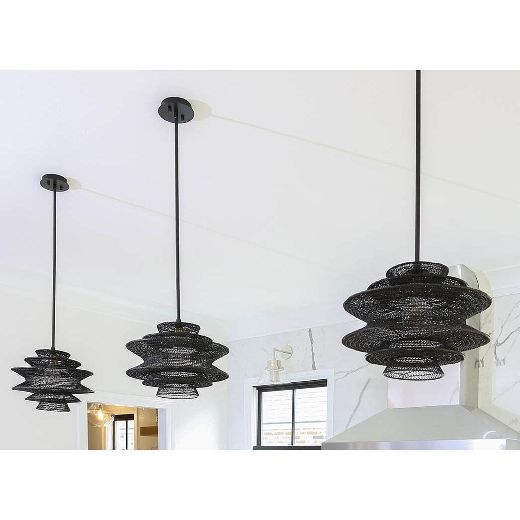 coco Kokoro 1 Light 15 inch Kokoro Bronze Pendant Ceiling Light