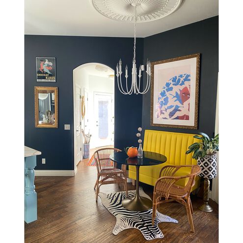 Cate 7 Light 22 inch Gesso White Chandelier Ceiling Light