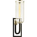 Aeon 1 Light 5.5 inch Textured Black/Polished Nickel Wall Sconce Wall Light