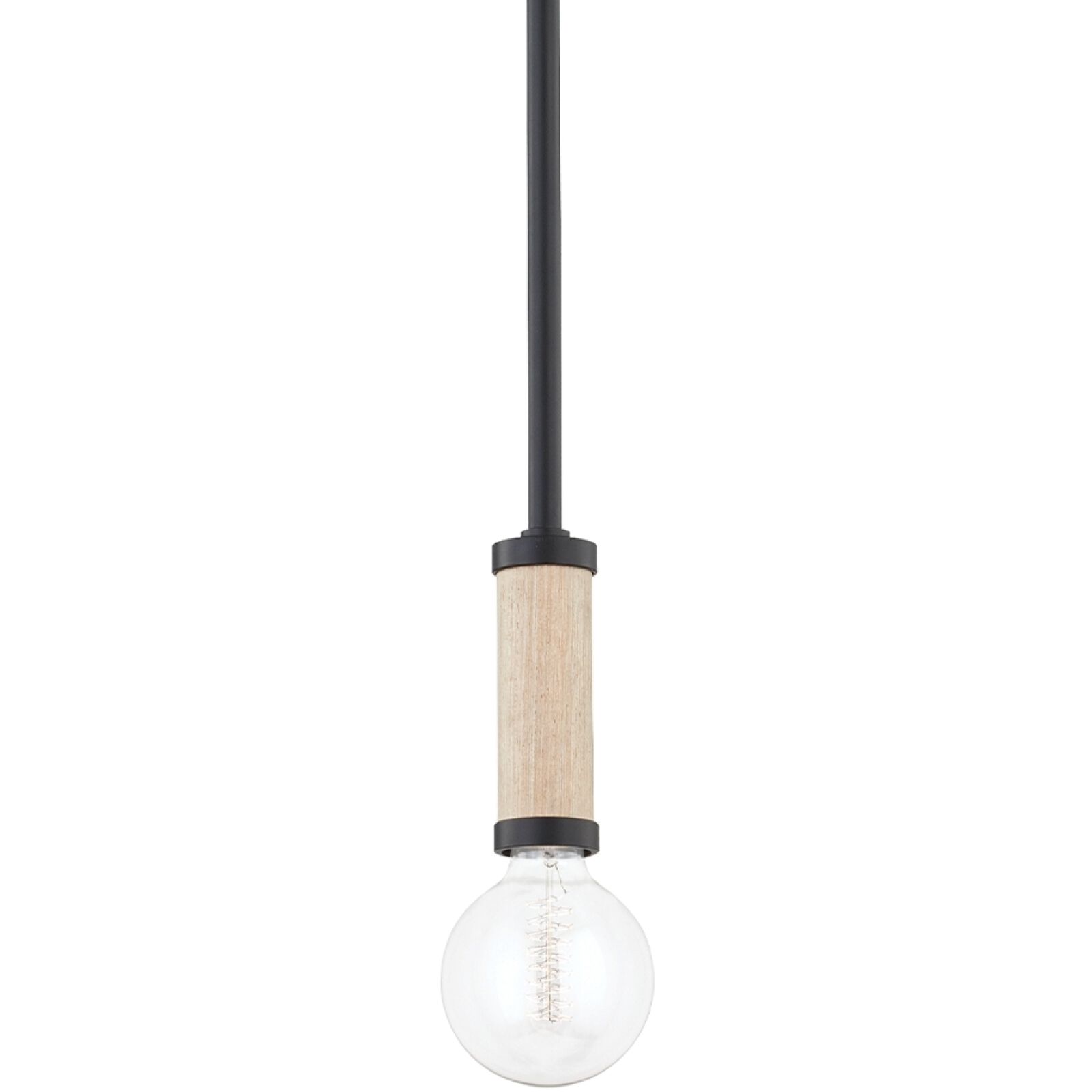 Cruiz 1 Light 2 inch Soft Black Pendant Ceiling Light
