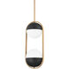 Willard 2 Light 9.25 inch Patina Brass/Soft Black Pendant Ceiling Light