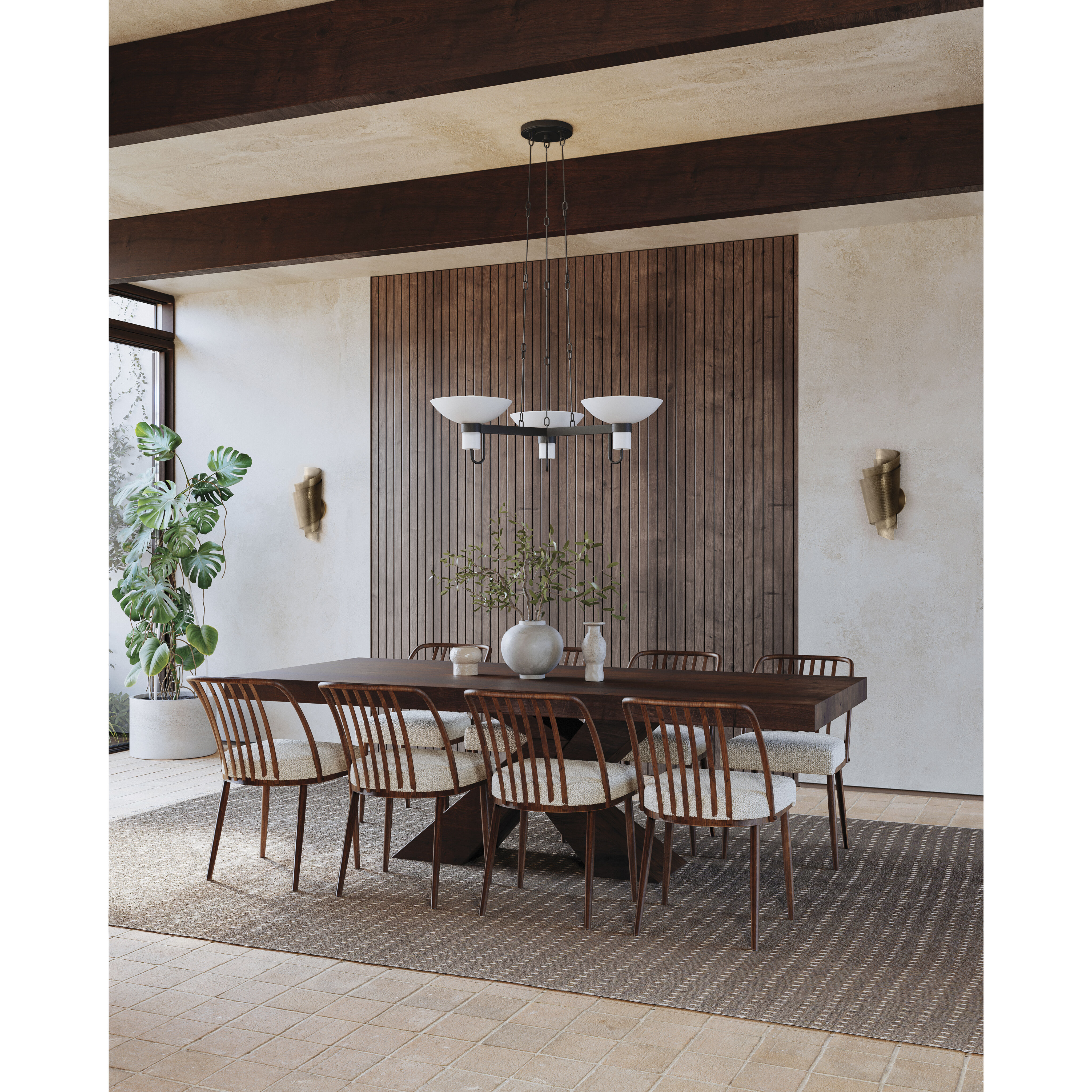 Arturo 3 Light 30 inch Textured Bronze Chandelier Ceiling Light