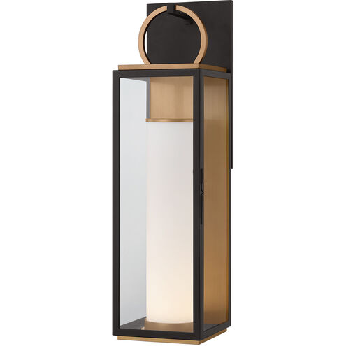 Gareth LED 29.25 inch Patina Brass/Textured Black Exterior Wall Sconce