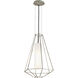 Silhouette 1 Light 16 inch Silver Leaf Pendant Ceiling Light