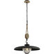 Murphy 1 Light 24 inch Vintage Iron With Rustic Wood Pendant Ceiling Light
