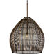 Holden 1 Light 35 inch Textured Bronze Chandelier Ceiling Light