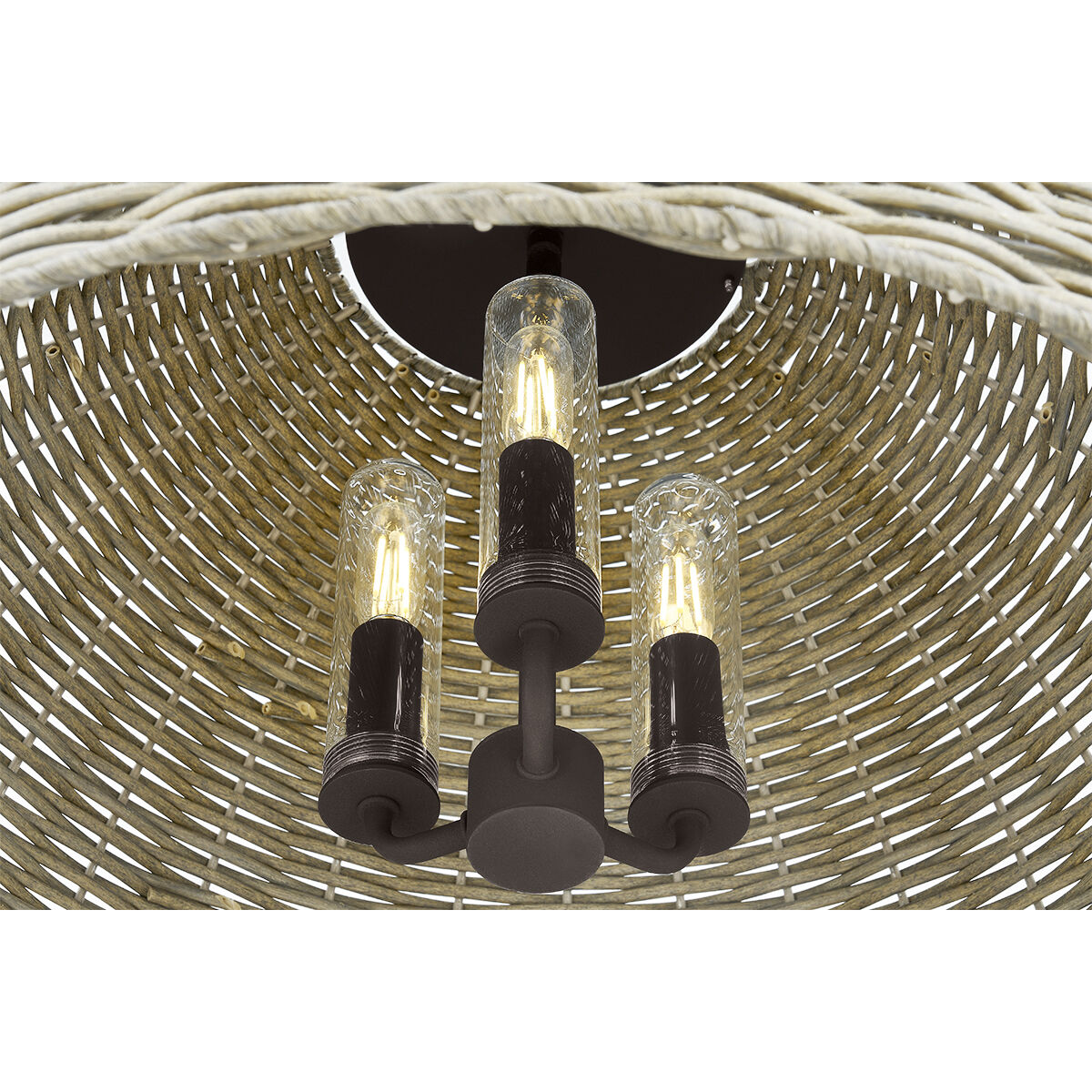 Huxley 3 Light 24 inch Textured Bronze Pendant Ceiling Light