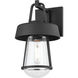 Brady 1 Light 12.75 inch Textured Black Outdoor Wall Sconce