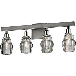 Citizen 4 Light 22.75 inch Graphite and Polished Nickel Bath and Vanity Wall Light
