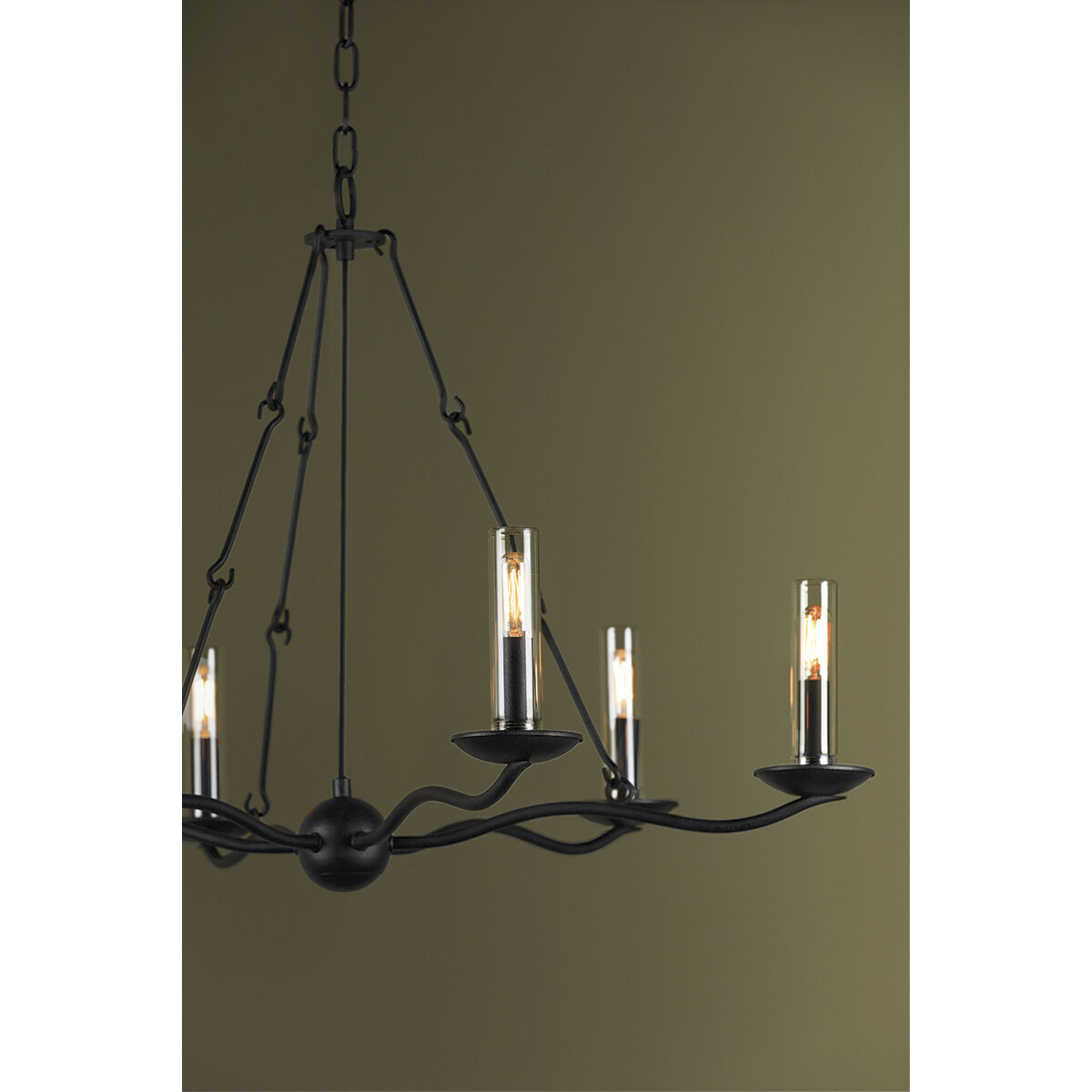 Troy Lighting F6307-FOR Sawyer 6 Light 36 inch Forged Iron Chandelier  Ceiling Light