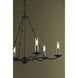 Sawyer 6 Light 36 inch Forged Iron Chandelier Ceiling Light