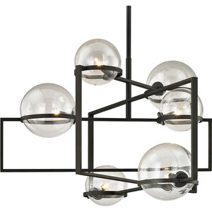 Elliot 6 Light 30 inch Textured Black Chandelier Ceiling Light