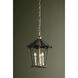 Wildomar 3 Light 13.5 inch Vintage Gold Leaf and French Iron Indoor Lantern Ceiling Light