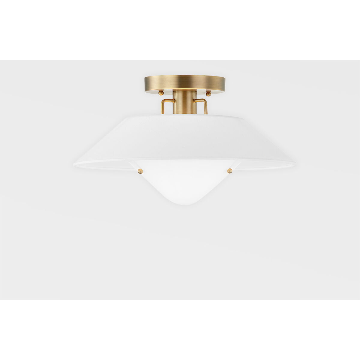 Otto 1 Light 16 inch Patina Brass Flush Mount Ceiling Light