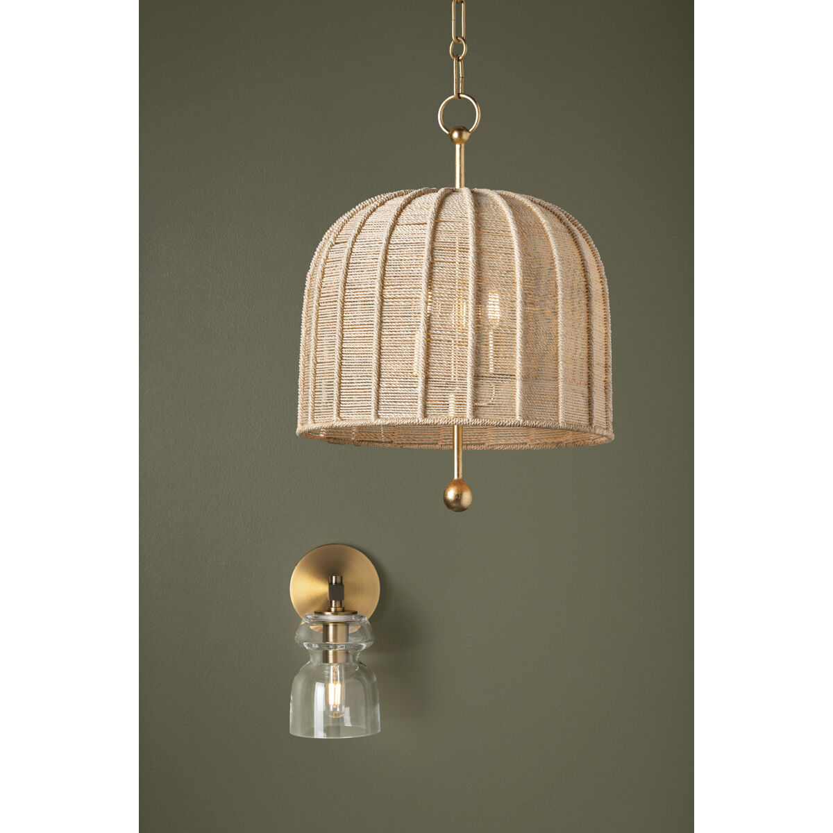 Lonnie 3 Light 15.25 inch Vintage Gold Leaf Pendant Ceiling Light