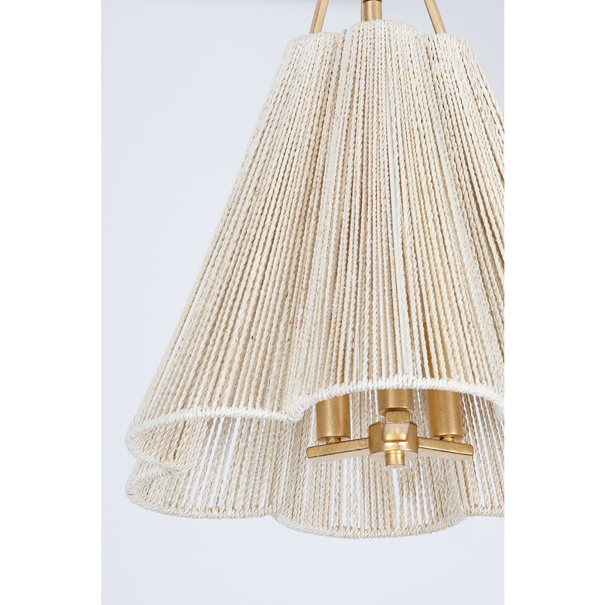 Suspension Lamp With 3 Lights With Leaves and Red Berries