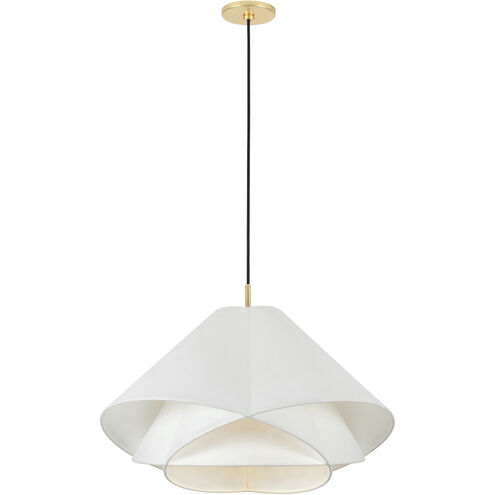 Edna 1 Light 25.25 inch Vintage Gold Leaf Pendant Ceiling Light