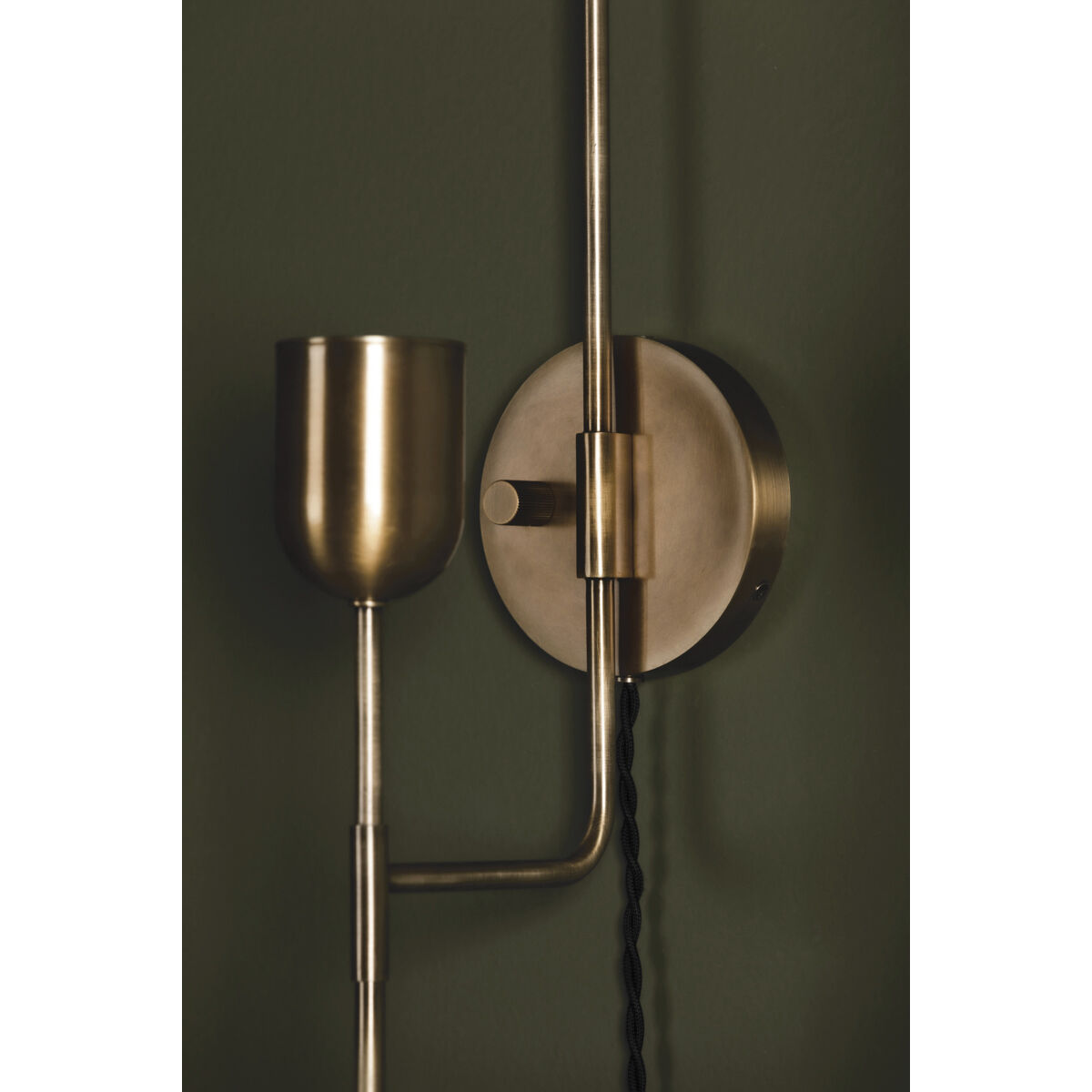 Manti 1 Light 9.75 inch Patina Brass Plug-in Sconce Wall Light