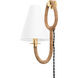Deaver 1 Light 6.5 inch Vintage Gold Leaf Plug-in Sconce Wall Light