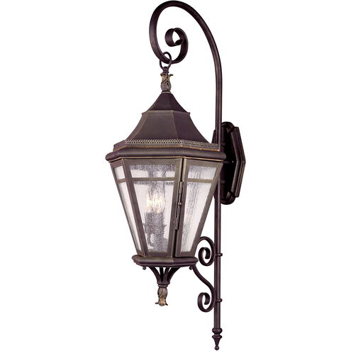 Morgan Hill 3 Light 38 inch Natural Rust Outdoor Wall Sconce