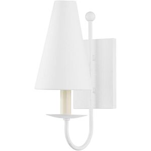 Idris 1 Light 6 inch Gesso White Wall Sconce Wall Light