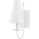 Idris 1 Light 6 inch Gesso White Wall Sconce Wall Light