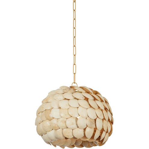 Edric 1 Light 21.25 inch Vintage Gold Leaf Pendant Ceiling Light