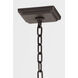 Eden 3 Light 8 inch Textured Bronze Outdoor Pendant