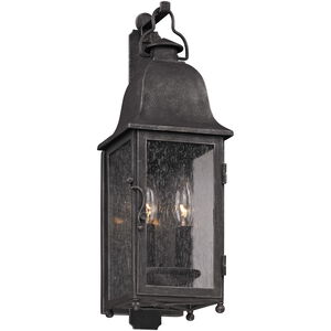 Larchmont 2 Light 19 inch Aged Pewter Outdoor Wall Sconce