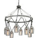 Citizen 8 Light 33.75 inch Graphite/Polished Nickel Chandelier Ceiling Light