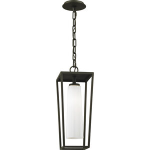 Mission Beach 1 Light 8 inch Textured Black Outdoor Pendant