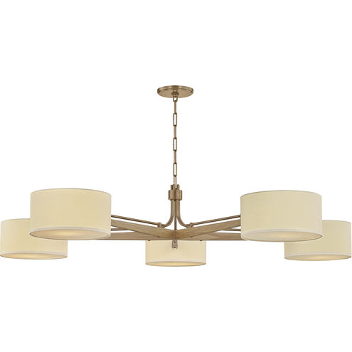 Mailo 5 Light 65 inch Patina Brass Chandelier Ceiling Light