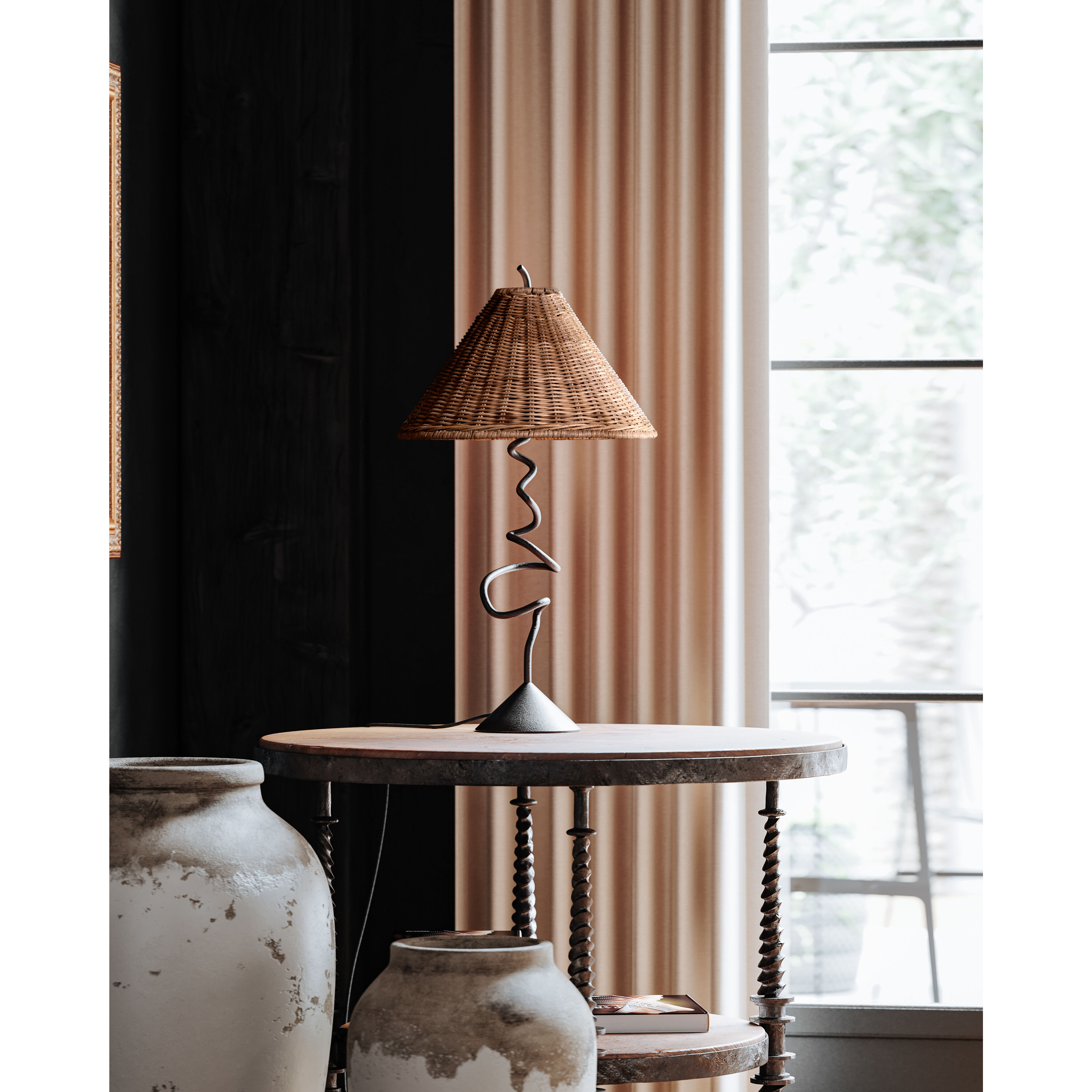 Alaric 25.75 inch 8.00 watt Forged Iron Table Lamp Portable Light