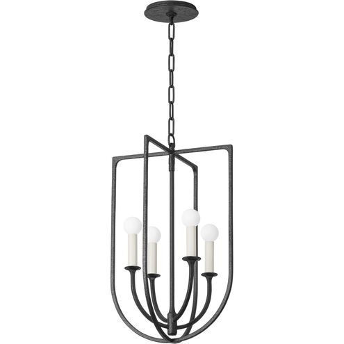 Kael 4 Light 14 inch Black Iron Indoor Lantern Ceiling Light