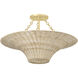 Ketan 1 Light 24.5 inch Vintage Gold Leaf Semi Flush Ceiling Light