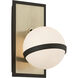 Ace 1 Light 5 inch Textured Bronze Brushed Brass Wall Sconce Wall Light