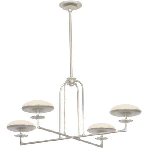 Pacific LED 39 inch Warm Silver Leaf Chandelier Ceiling Light