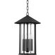 Long Beach 4 Light 13 inch Textured Black Outdoor Pendant