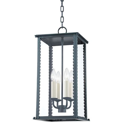 Zuma 4 Light 10 inch Verdigris Outdoor Pendant