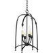 Rhett 4 Light 15 inch Black Iron Foyer Lantern Ceiling Light