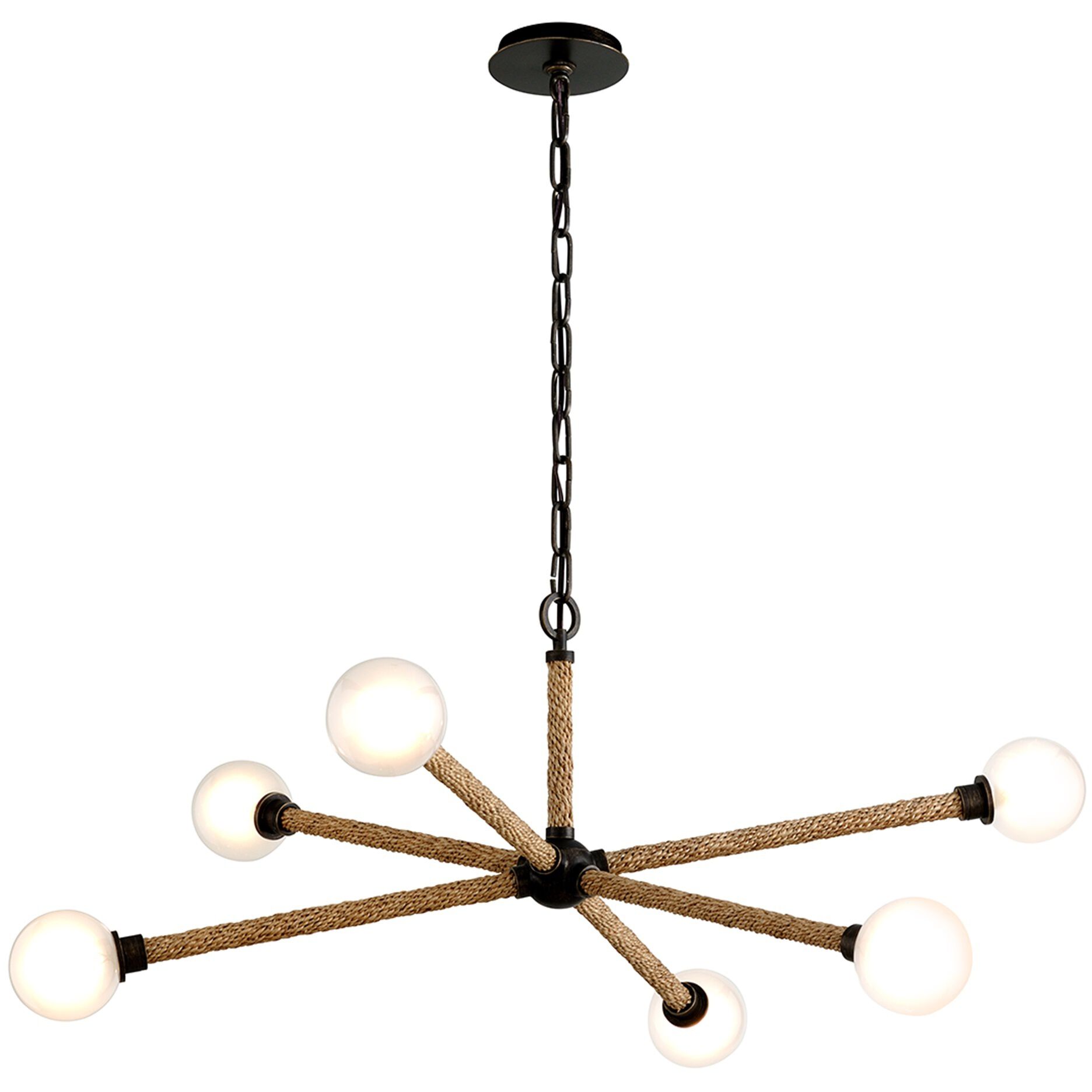Nomad 6 Light 37.25 inch Classic Bronze Chandelier Ceiling Light