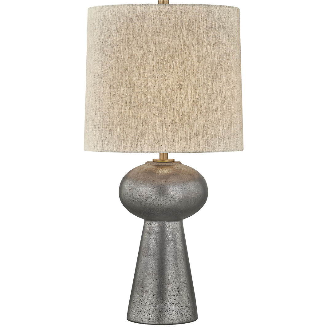 Mcalpine 27.5 inch 15 watt Patina Brass and Ceramic Ancient Bronze Table Lamp Portable Light