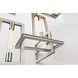 Enigma 7 Light 25 inch Silver Leaf W Stainless Accent Chandelier Ceiling Light