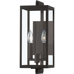 Nico 2 Light 16 inch French Iron Outdoor Wall Sconce 