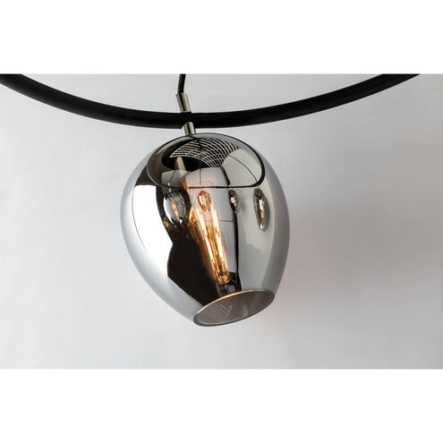 Iliad 9 Light 40 inch Carbide Black and Polished Nickel Chandelier Ceiling Light