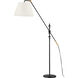 Navin 64.73 inch 60.00 watt Patina Brass/Textured Black Floor Lamp Portable Light