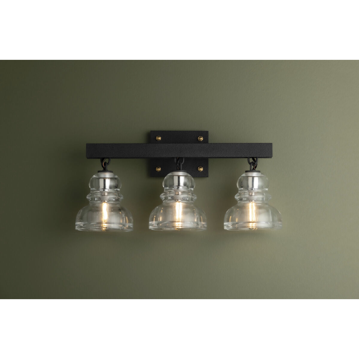Menlo Park 3 Light 20.5 inch Deep Bronze Bath And Vanity Wall Light
