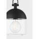 Zephyr 1 Light 10 inch Textured Black Outdoor Pendant